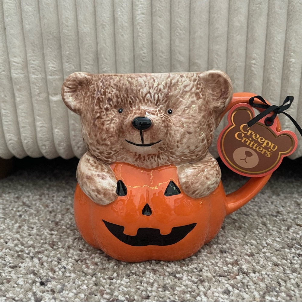 Teddy Bear Pumpkin Mug